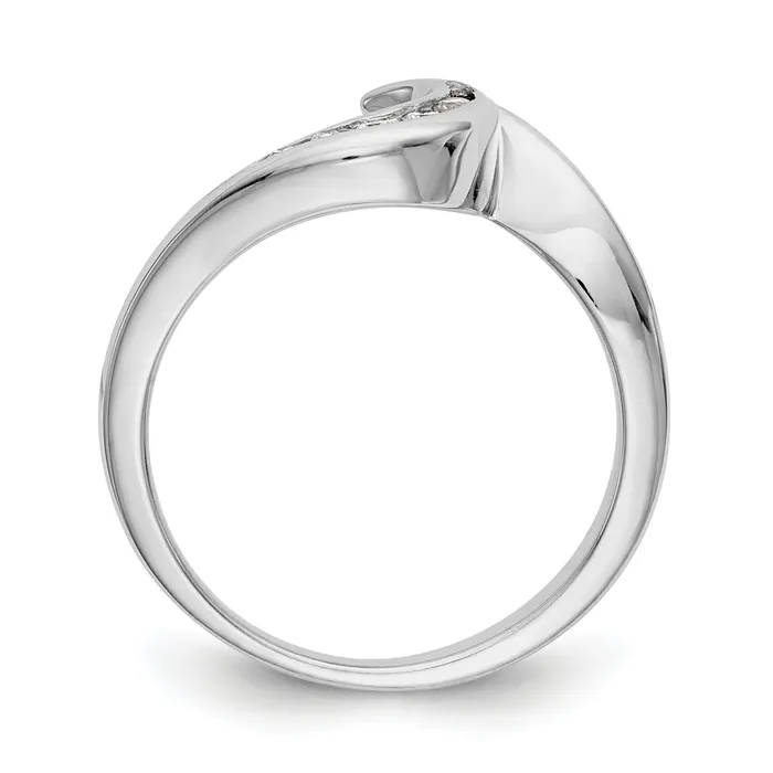 Rings 007ct CZ Solid Real 14k White Gold Wedding Wedding Band Ring Goldia
