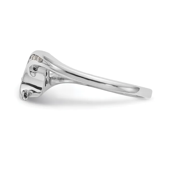 Rings 007ct CZ Solid Real 14k White Gold Wedding Wedding Band Ring Goldia
