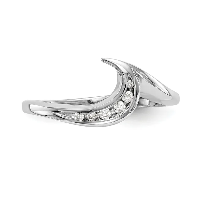 Rings 007ct CZ Solid Real 14k White Gold Wedding Wedding Band Ring Goldia
