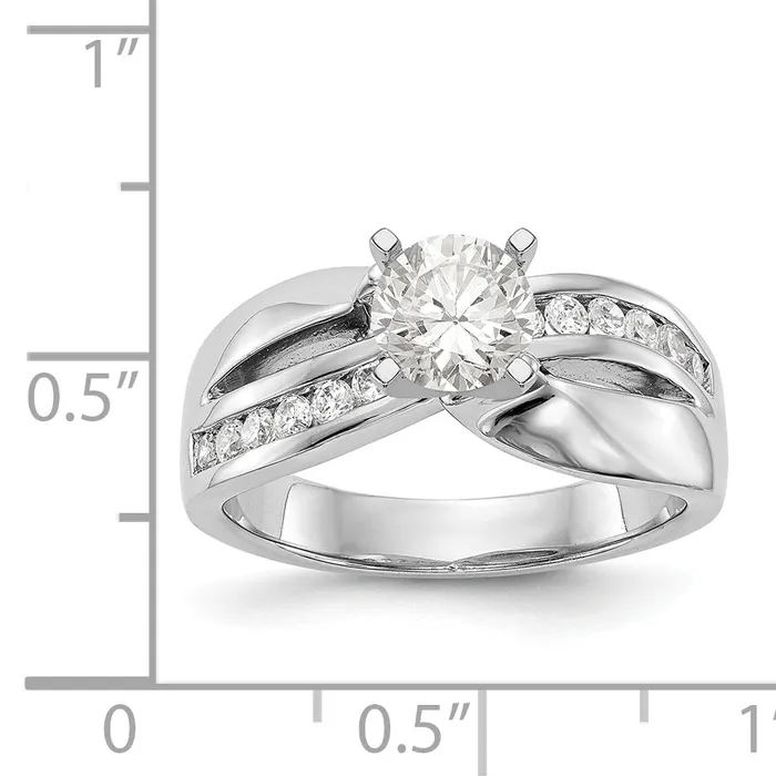 Rings Goldiacom 14kw Peg Set Simulated Diamond Engagement Ring