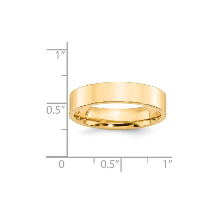 Rings Goldia Solid 10K Yellow Gold 5mm Standard Flat Comfort Fit MensWomens Wedding Band Ring Size 135