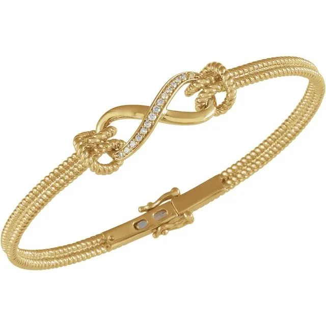 14K Yellow 18 CTW Diamond Bangle 75 Bracelet TreasureFineJewelers Bracelets