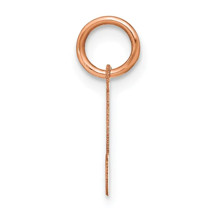 Necklaces TreasureFineJewelers 14k Rose Gold Letter J Initial Pendant