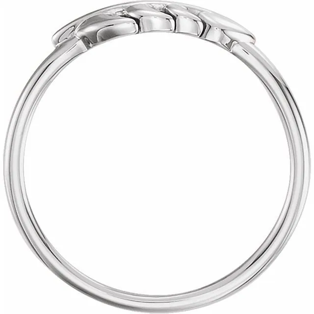 TreasureFineJewelers Rings Sterling Silver Leaf Ring