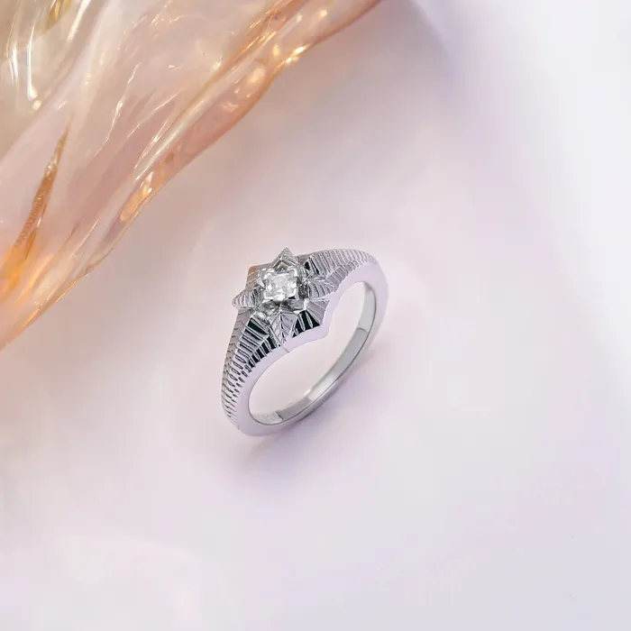 Trendolla Jewelry Rings Women Engagement Ring Falling star Collection Designed by Ida Eckhel