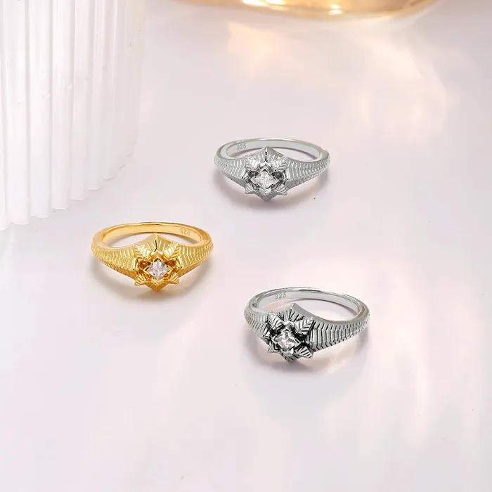 Trendolla Jewelry Rings Women Engagement Ring Falling star Collection Designed by Ida Eckhel