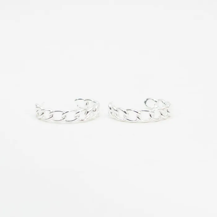Necklaces Tashi Silver Chain Link Hoops