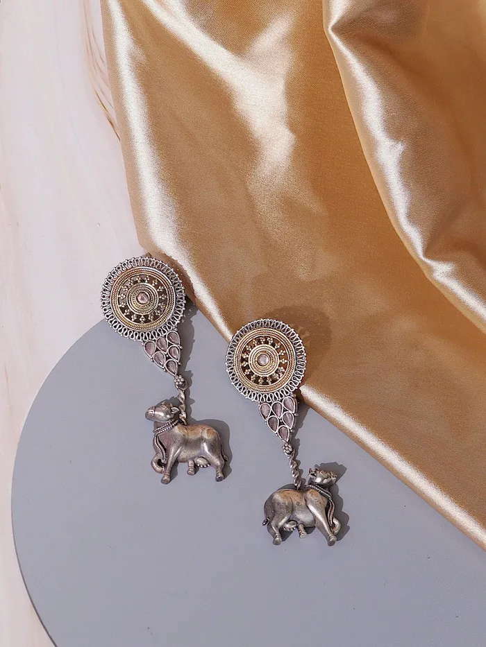 Taurus Tassel Gypsy Dangler Earrings Curio Cottage Earrings
