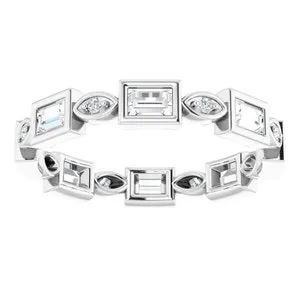 14K White 34 CTW Diamond Eternity Band 12363260264PSTWBC WB Choice Jewelry Rings