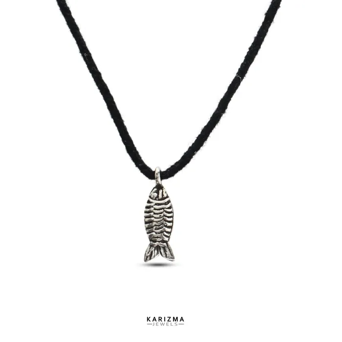 925 Sterling Silver Fish Pendant for Luck Karizma Jewels Necklaces