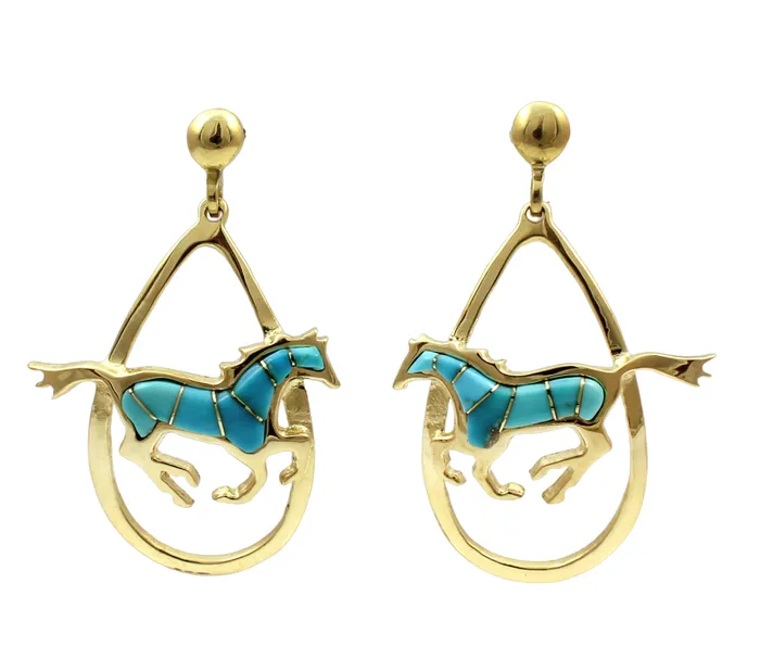 Ben Nighthorse Earrings Running Horse Earrings