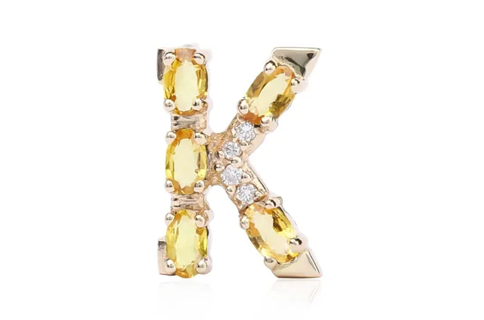 Cufflinks Letter K Initial 18kt Gold Albert Hern Necklaces
