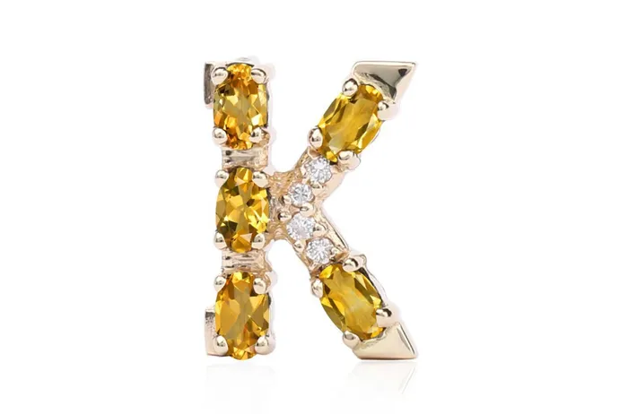 Cufflinks Letter K Initial 18kt Gold Albert Hern Necklaces