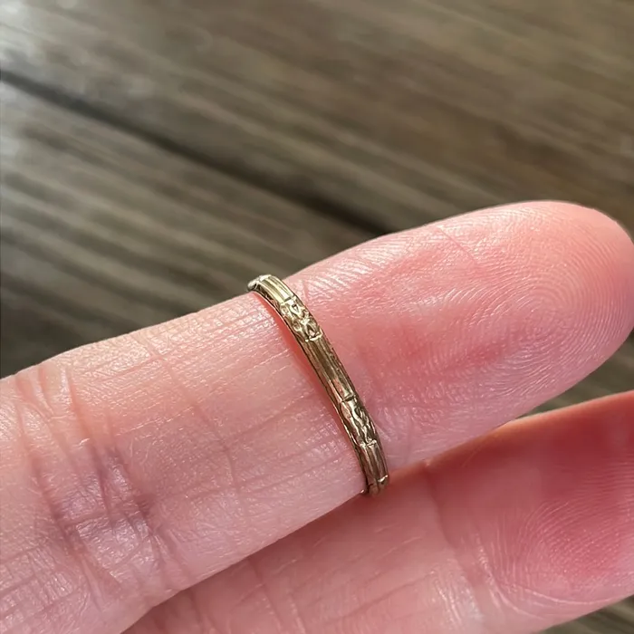 Rings Engraved Gold Band 10k Gold Vintage Vintage Paris Jewelry