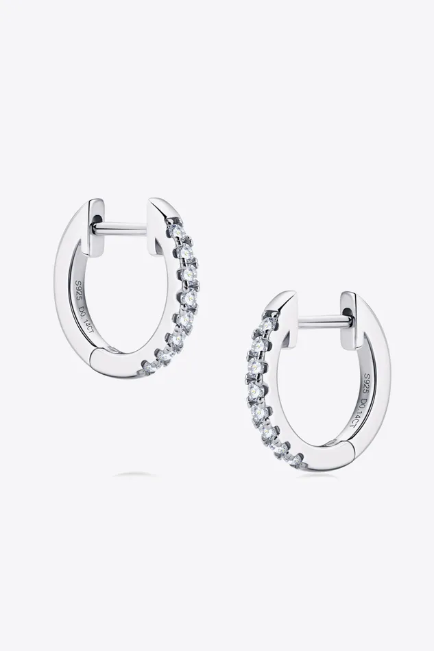 Earrings Trendsi Moissanite 925 Sterling Silver Huggie Earrings