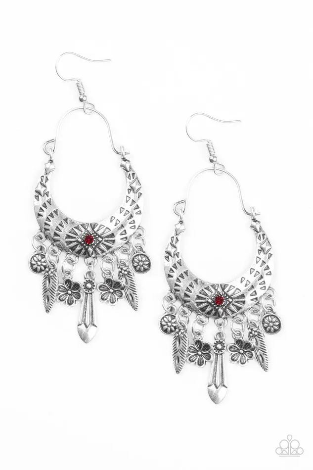 Earrings Paparazzi Accessories Nature Escape Red Earrings Jewelry by Bretta