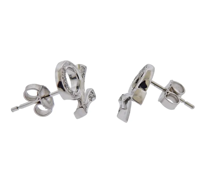Gubelin Earrings Gubelin Gold Diamond Capricorn Zodiac Sign Stud Earrings