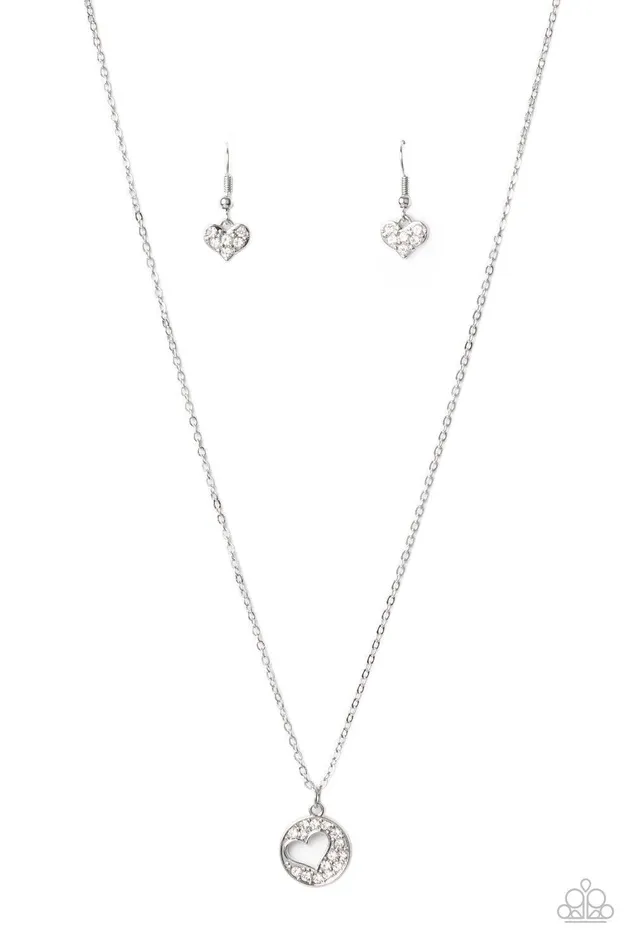 Necklaces Bare Your Heart White NecklaceJewelry by Bretta Paparazzi Accessories