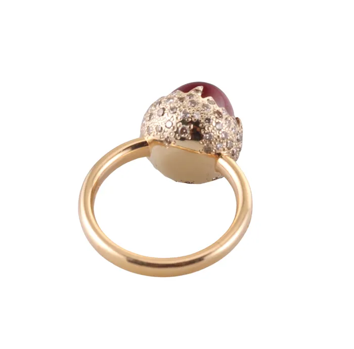 Pomellato Rings Pomellato Chimera Gold Diamond Rubellite Ring