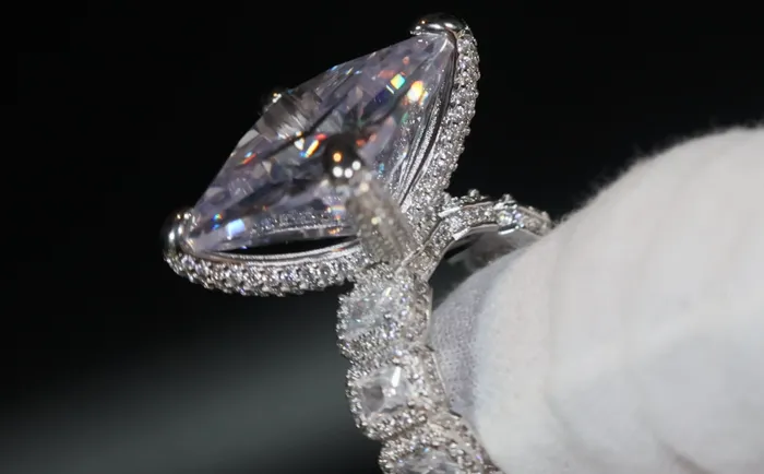 Baguette Ring Mens Baguette Ring Big Diamond Ring Womens Baguette Ring Lab Diamonds London Rings