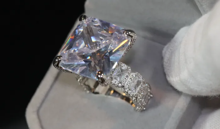 Baguette Ring Mens Baguette Ring Big Diamond Ring Womens Baguette Ring Lab Diamonds London Rings