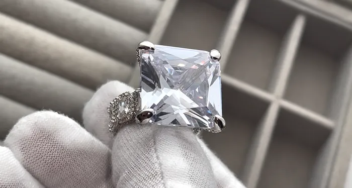 Baguette Ring Mens Baguette Ring Big Diamond Ring Womens Baguette Ring Lab Diamonds London Rings