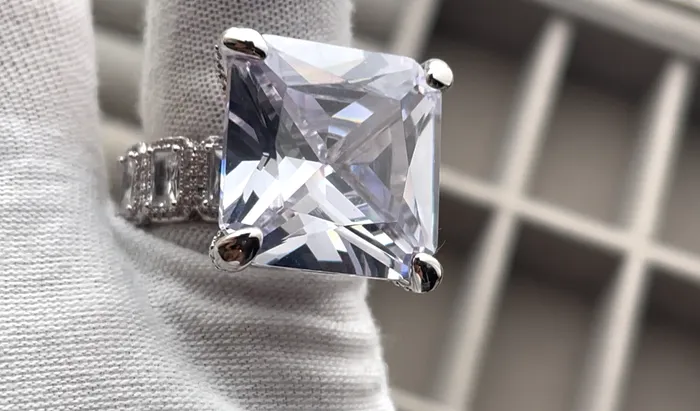 Baguette Ring Mens Baguette Ring Big Diamond Ring Womens Baguette Ring Lab Diamonds London Rings
