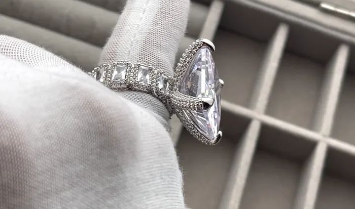 Baguette Ring Mens Baguette Ring Big Diamond Ring Womens Baguette Ring Lab Diamonds London Rings