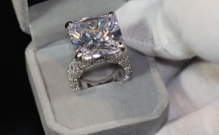 Baguette Ring Mens Baguette Ring Big Diamond Ring Womens Baguette Ring Lab Diamonds London Rings