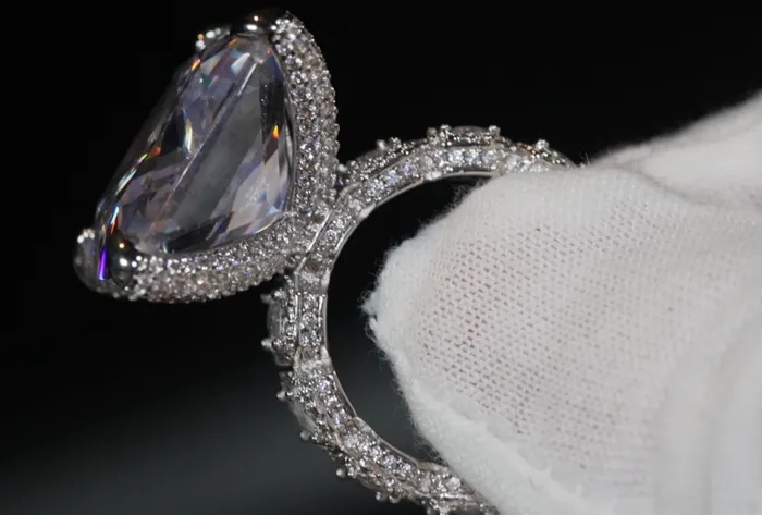 Baguette Ring Mens Baguette Ring Big Diamond Ring Womens Baguette Ring Lab Diamonds London Rings