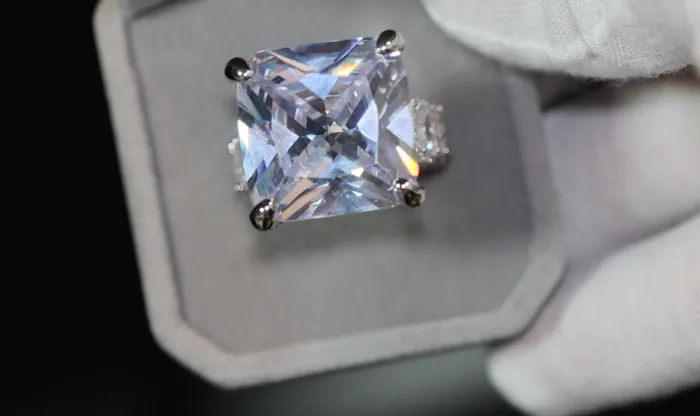 Baguette Ring Mens Baguette Ring Big Diamond Ring Womens Baguette Ring Lab Diamonds London Rings