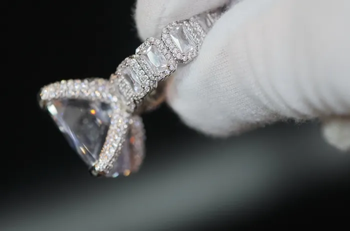 Baguette Ring Mens Baguette Ring Big Diamond Ring Womens Baguette Ring Lab Diamonds London Rings