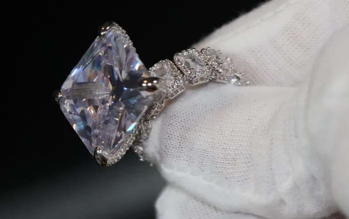 Baguette Ring Mens Baguette Ring Big Diamond Ring Womens Baguette Ring Lab Diamonds London Rings