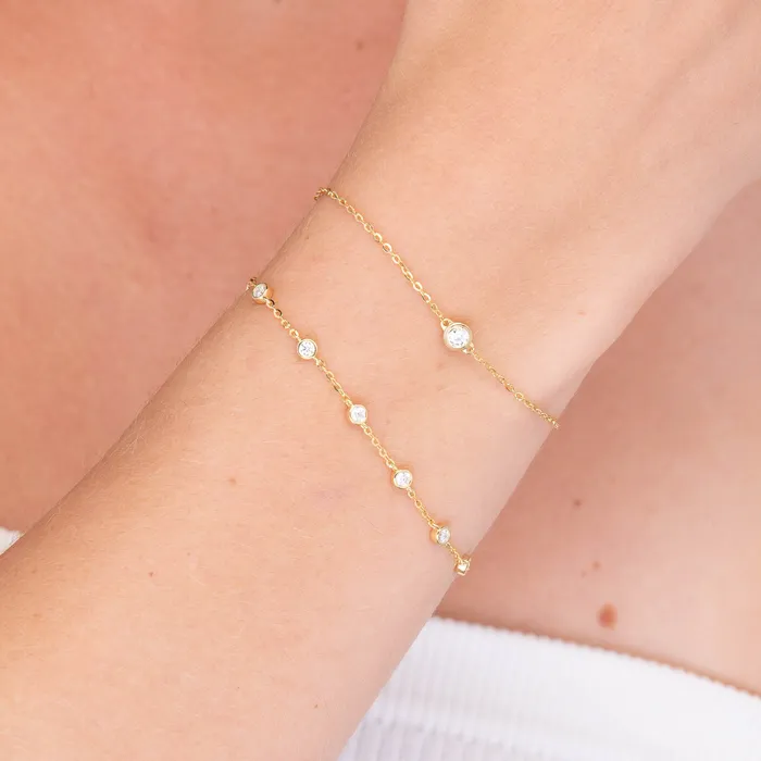 Bracelets Camile Stone Classic Moissanite Chain Bracelet