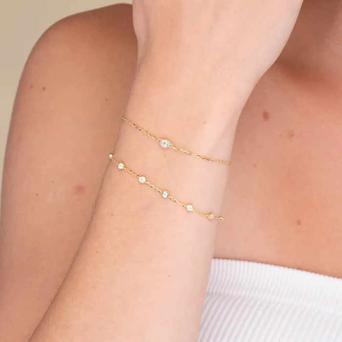 Bracelets Camile Stone Classic Moissanite Chain Bracelet