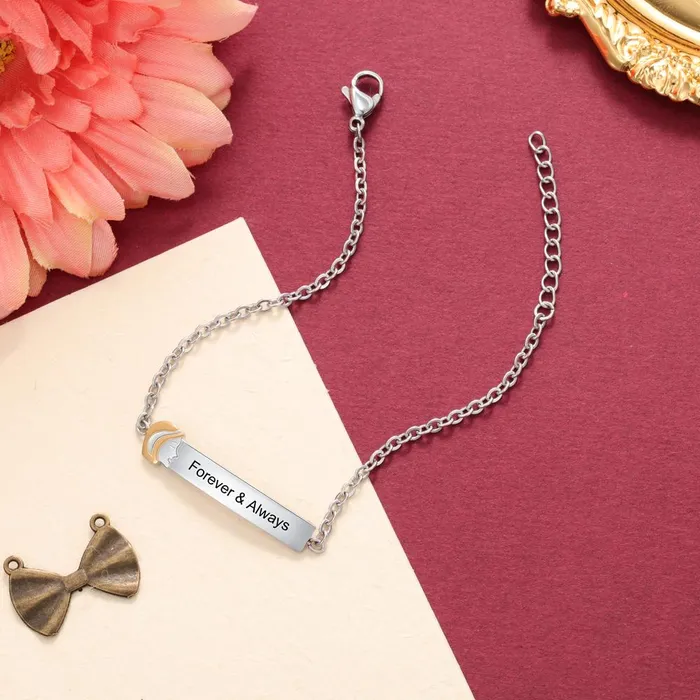 Custom Big Sister Tag Chain Bracelet Personalized Jewel Bracelets