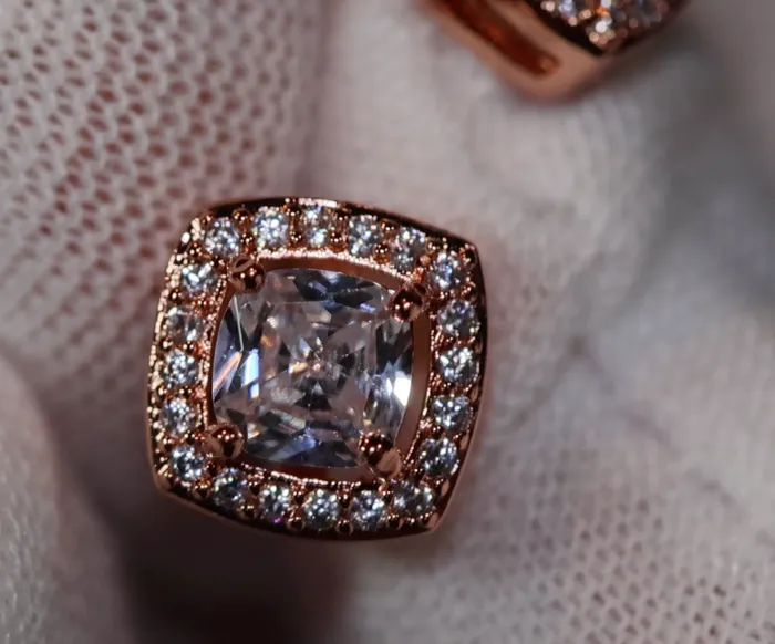 Earrings Rose Gold Diamond Ear Studs Rose Gold Ear Studs Lab Diamonds London