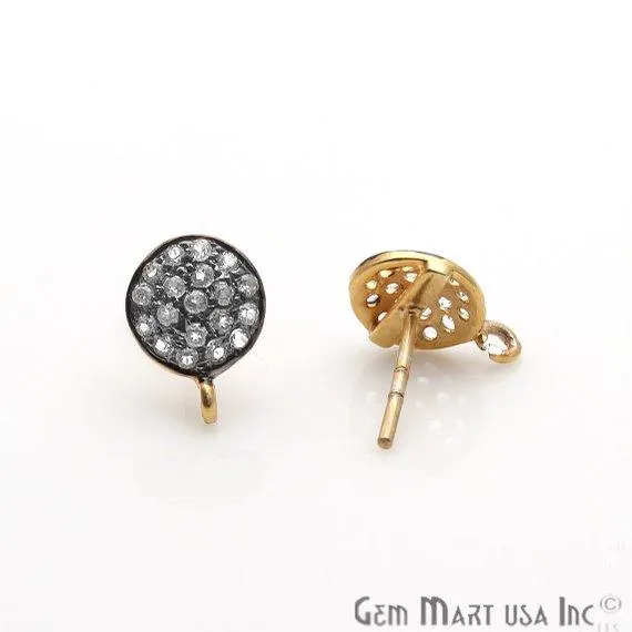 GemmartUSA DIY Cubic Zirconia Earring Supply Cubic Zircon Studs CZ Pave Earrings Loop Connector Earrings Gold Bail Studs 1 Pair Earrings GemmartUSA DIY Cubic Zirconia Earring Supply Cubic Zircon Studs CZ Pave Earrings Loop Connector Earrings Gold Bail Studs 1 Pair Earrings