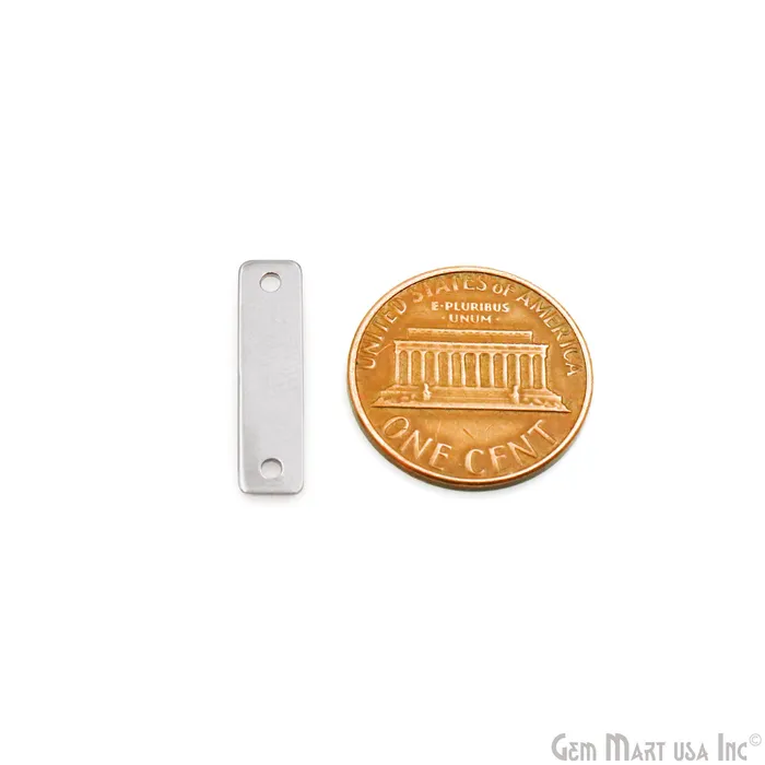 GemMartUSA PreStyled Sets Rectangle Spacers Bar 2 Hole Bar 20x5mm Gold Plated Rectangle Double Strand Bar