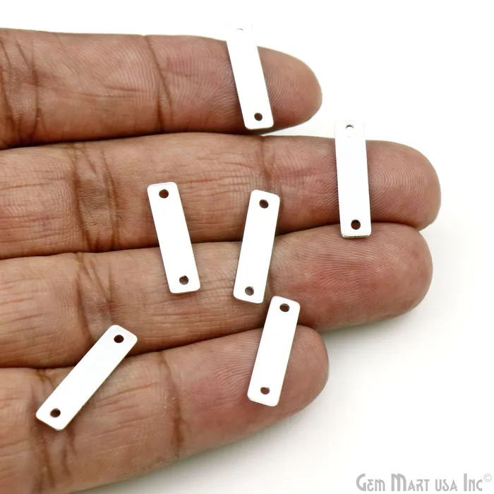 GemMartUSA PreStyled Sets Rectangle Spacers Bar 2 Hole Bar 20x5mm Gold Plated Rectangle Double Strand Bar
