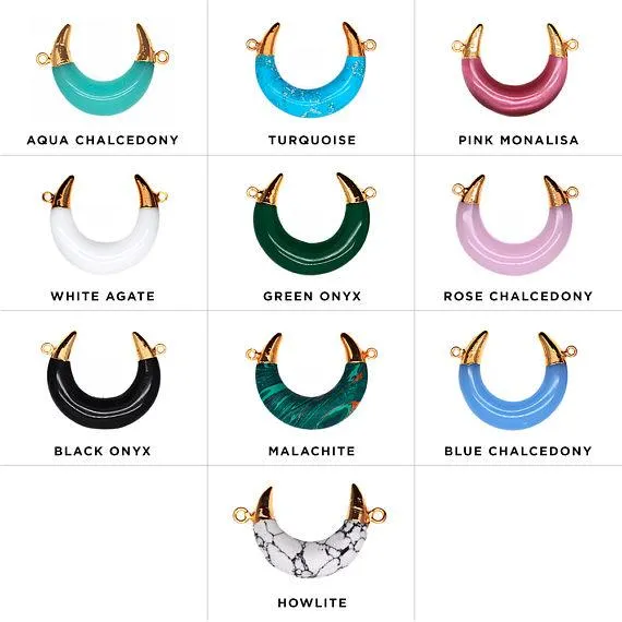 Gold Plated Double Bail Horn Pendant GemMartUSA PreStyled Sets Gold Plated Double Bail Horn Pendant GemMartUSA PreStyled Sets