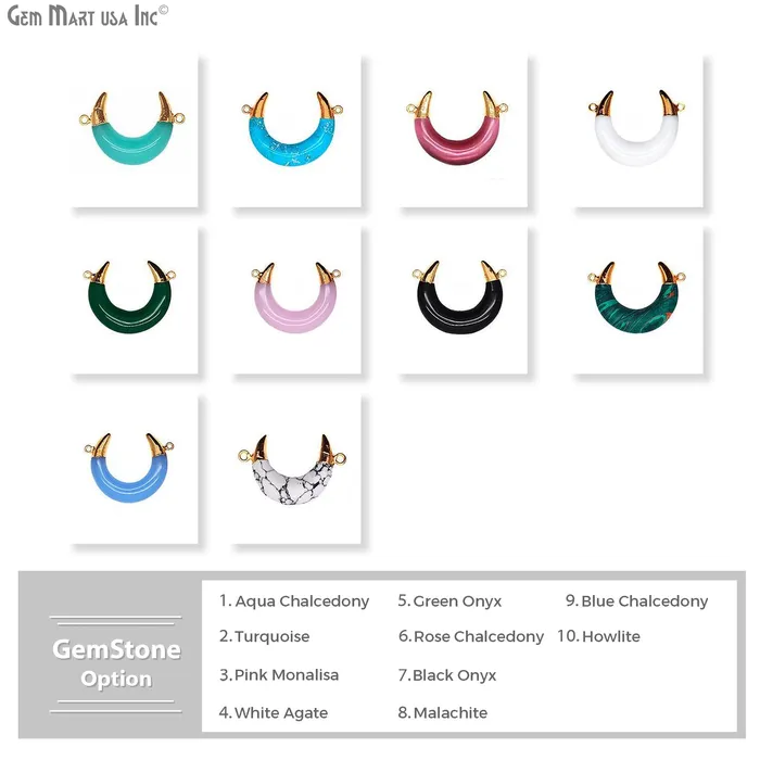 Gold Plated Double Bail Horn Pendant GemMartUSA PreStyled Sets Gold Plated Double Bail Horn Pendant GemMartUSA PreStyled Sets