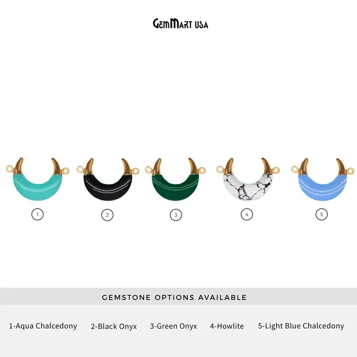Gold Plated Double Bail Horn Pendant GemMartUSA PreStyled Sets Gold Plated Double Bail Horn Pendant GemMartUSA PreStyled Sets