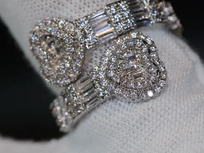 Lab Diamonds London Rings Baguette ring diamond heart ring Eternity ring heart shaped ring Diamond Heart Ring Bling Ring