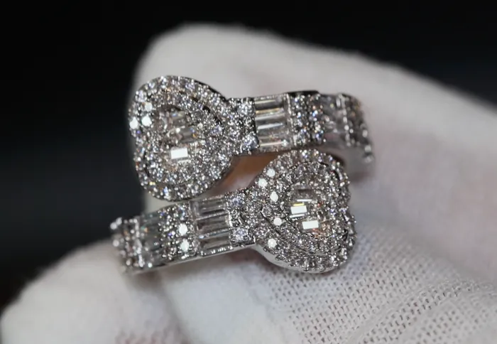 Lab Diamonds London Rings Baguette ring diamond heart ring Eternity ring heart shaped ring Diamond Heart Ring Bling Ring