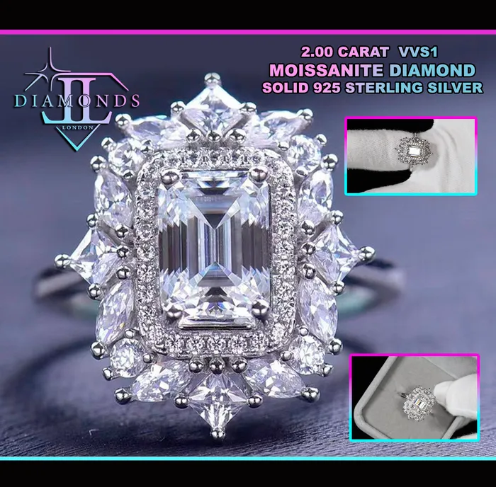 Lab Diamonds London Rings Womens Moissanite Wedding Ring Moissanite Ring Womens Moissanite Engagement Ring