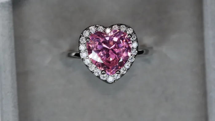 Pink Diamond Heart Ring Pink Heart Cut Diamond Ring Lab Diamonds London Rings