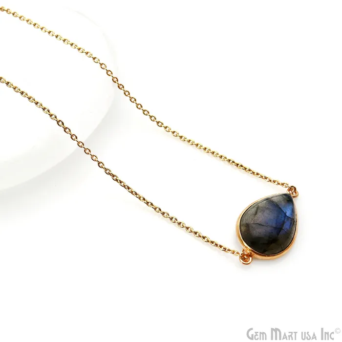 PreStyled Sets GemmartUSA Flashy Labradorite Cabochon 13x18mm Pears Double Bail Gold Plated Gemstone Connector PreStyled Sets GemmartUSA Flashy Labradorite Cabochon 13x18mm Pears Double Bail Gold Plated Gemstone Connector