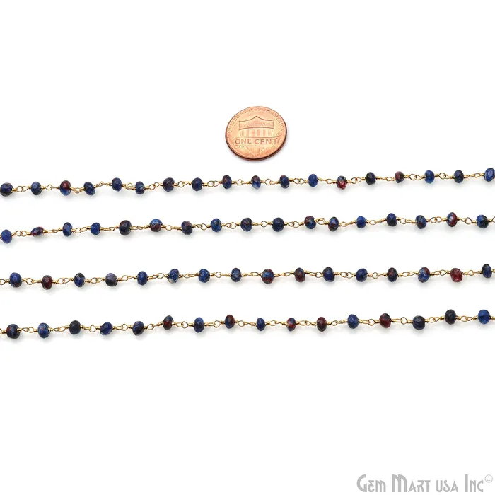 Sodalite Jade 4mm Faceted Beads Gold Wire Wrapped Rosary GemMartUSA PreStyled Sets Sodalite Jade 4mm Faceted Beads Gold Wire Wrapped Rosary GemMartUSA PreStyled Sets
