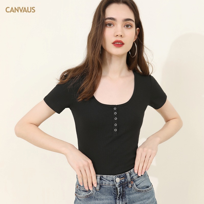 Basics | Damen  Pckitte Oberteil Mit Kurzen Ärmeln Basics Basics